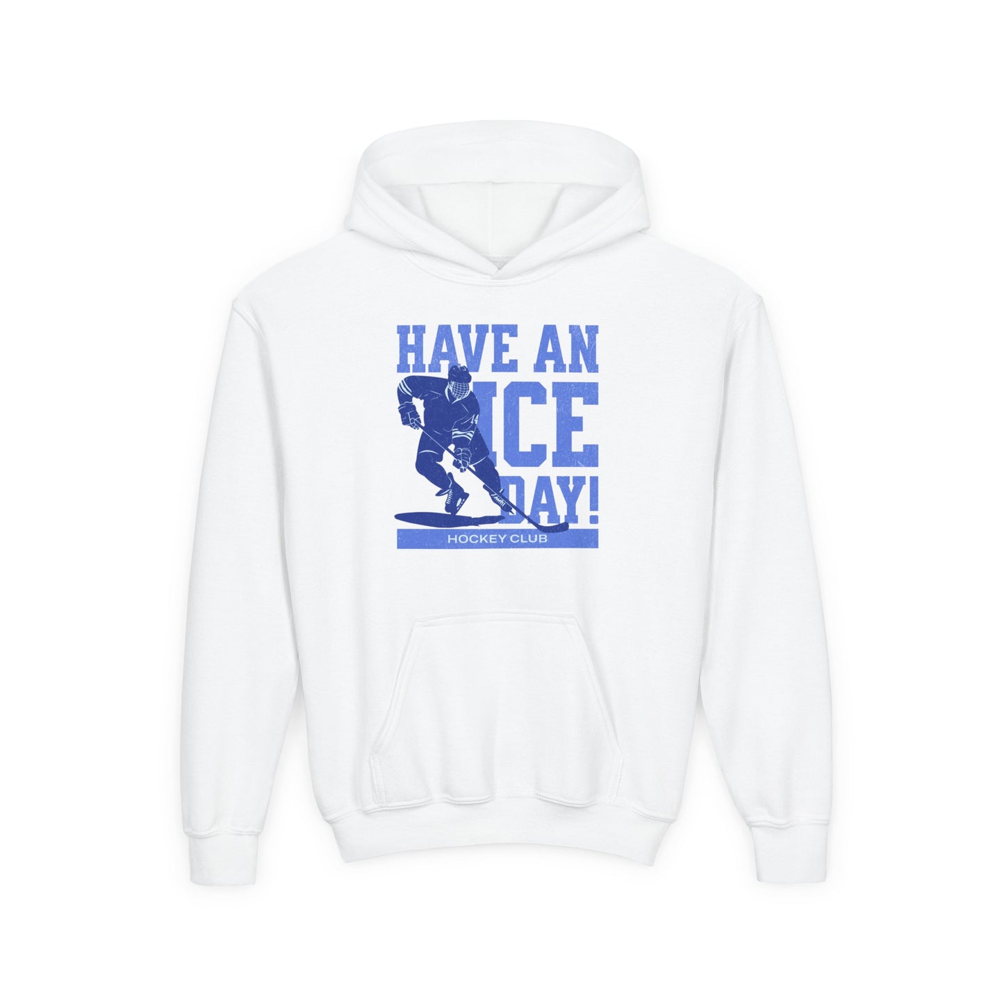Youth Heavy Blend Hoodie - "Have an Ice Day!" Hockey Club Sweatshirt