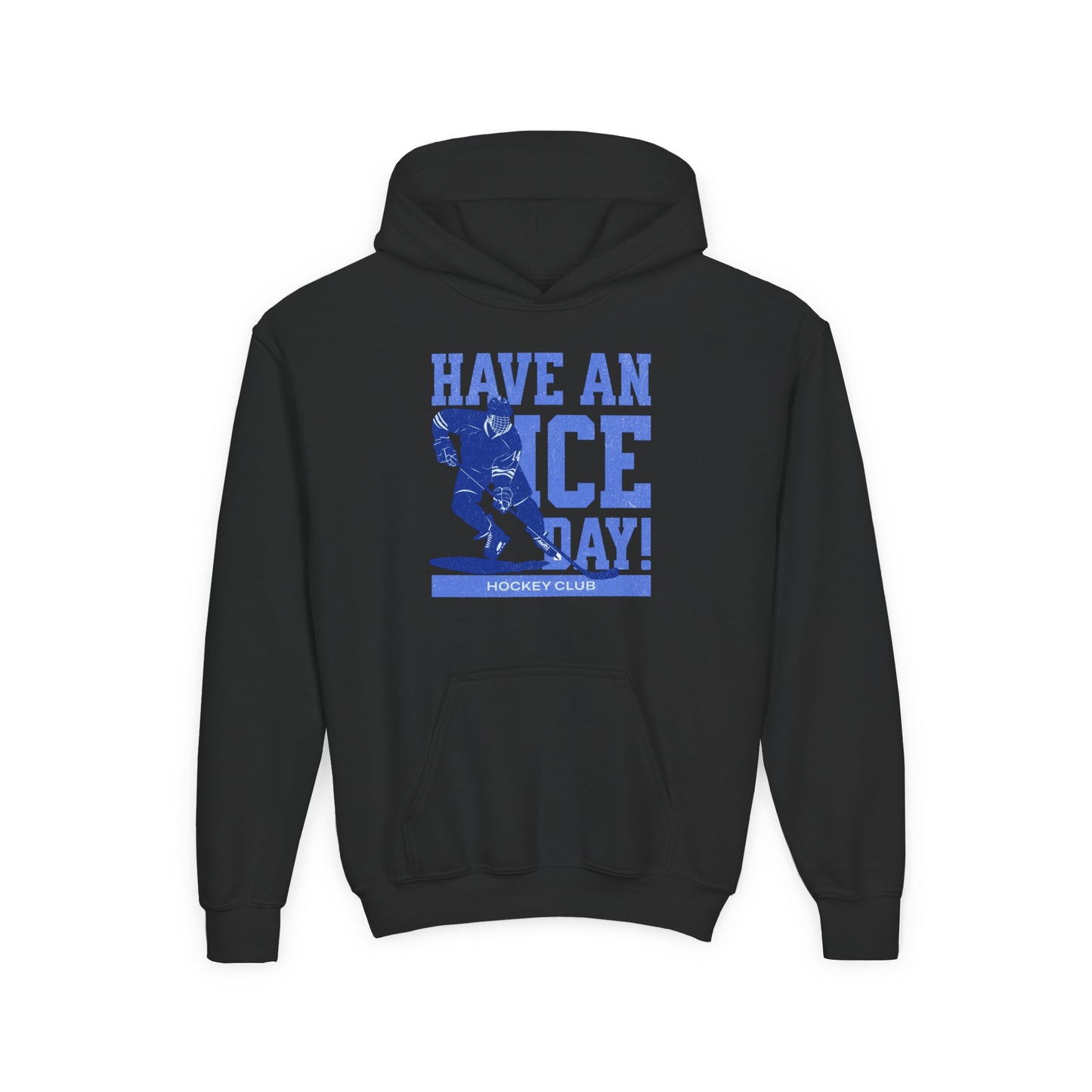 Youth Heavy Blend Hoodie - "Have an Ice Day!" Hockey Club Sweatshirt