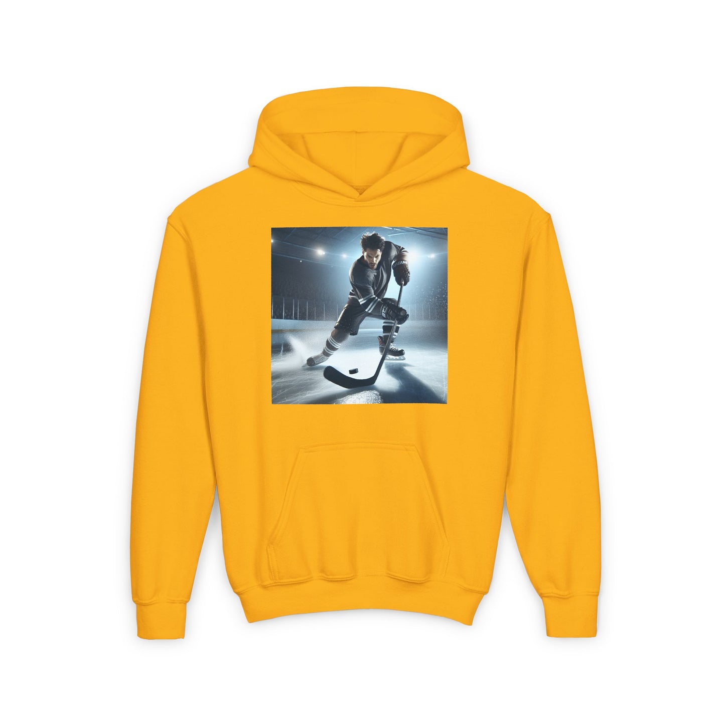 Youth Hockey Action Hooded Sweatshirt - Perfect for Sports Fans