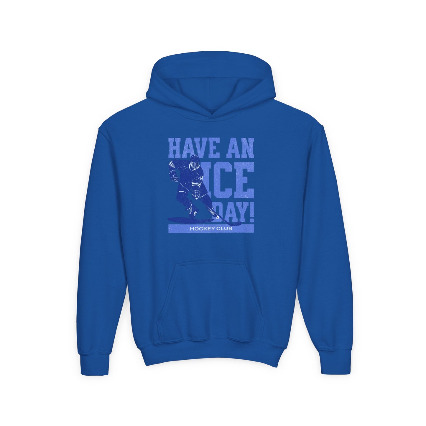 Youth Heavy Blend Hoodie - "Have an Ice Day!" Hockey Club Sweatshirt