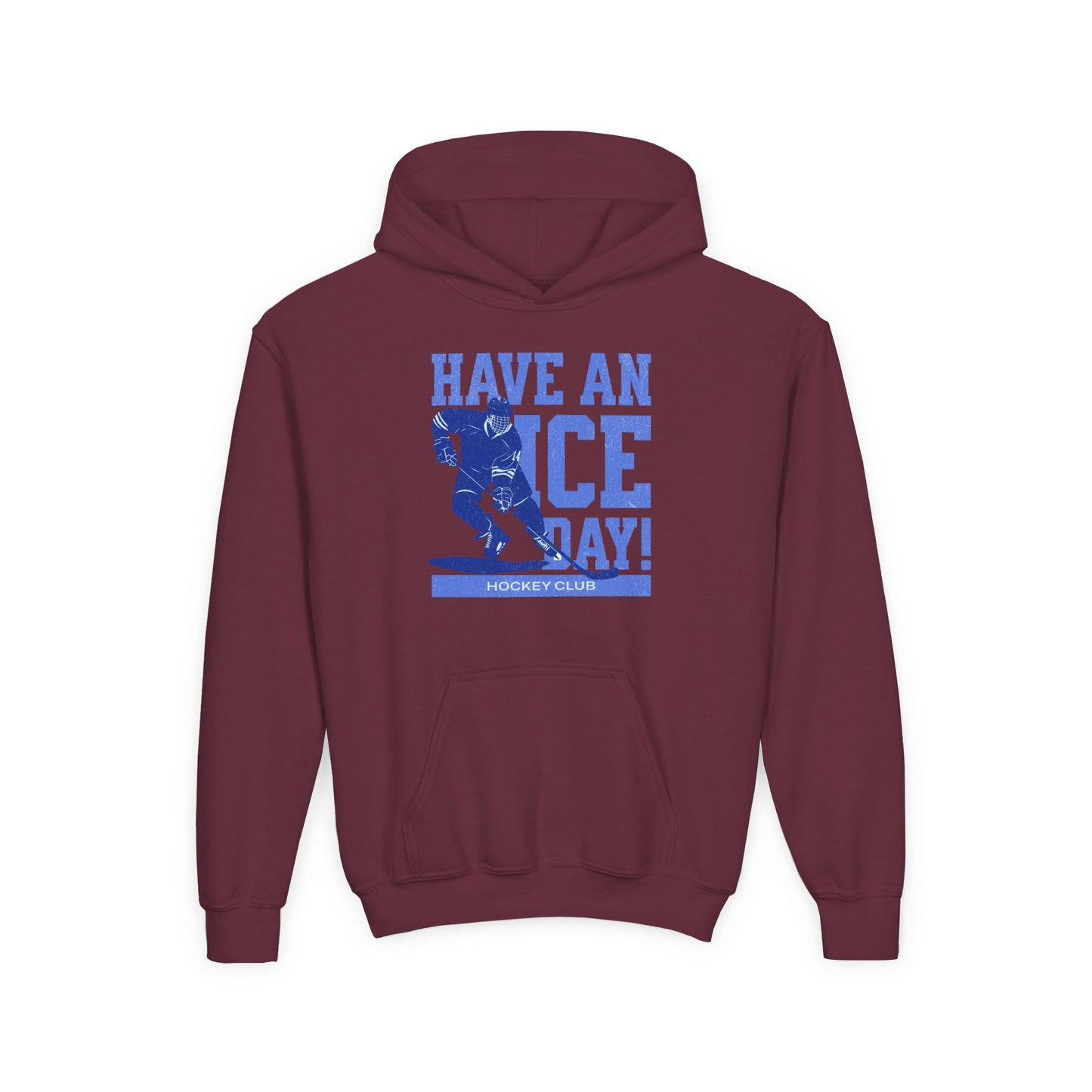 Youth Heavy Blend Hoodie - "Have an Ice Day!" Hockey Club Sweatshirt