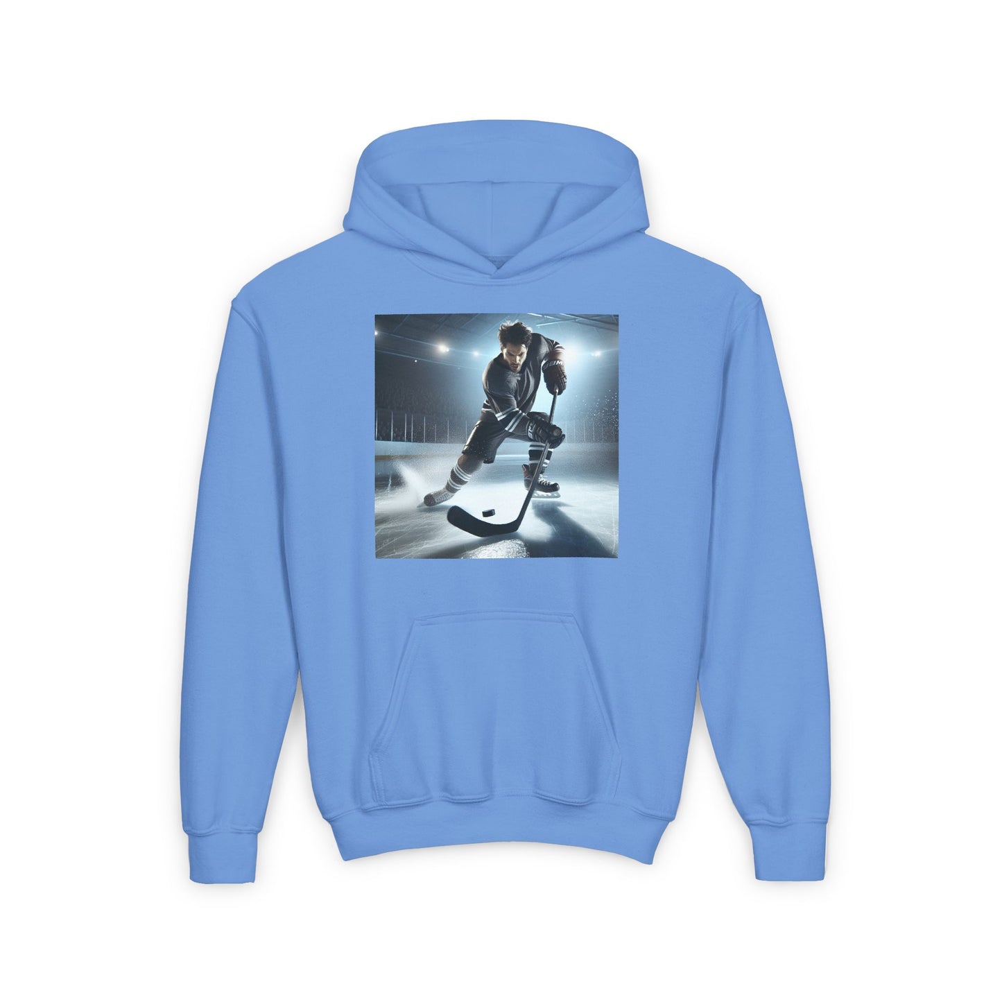 Youth Hockey Action Hooded Sweatshirt - Perfect for Sports Fans