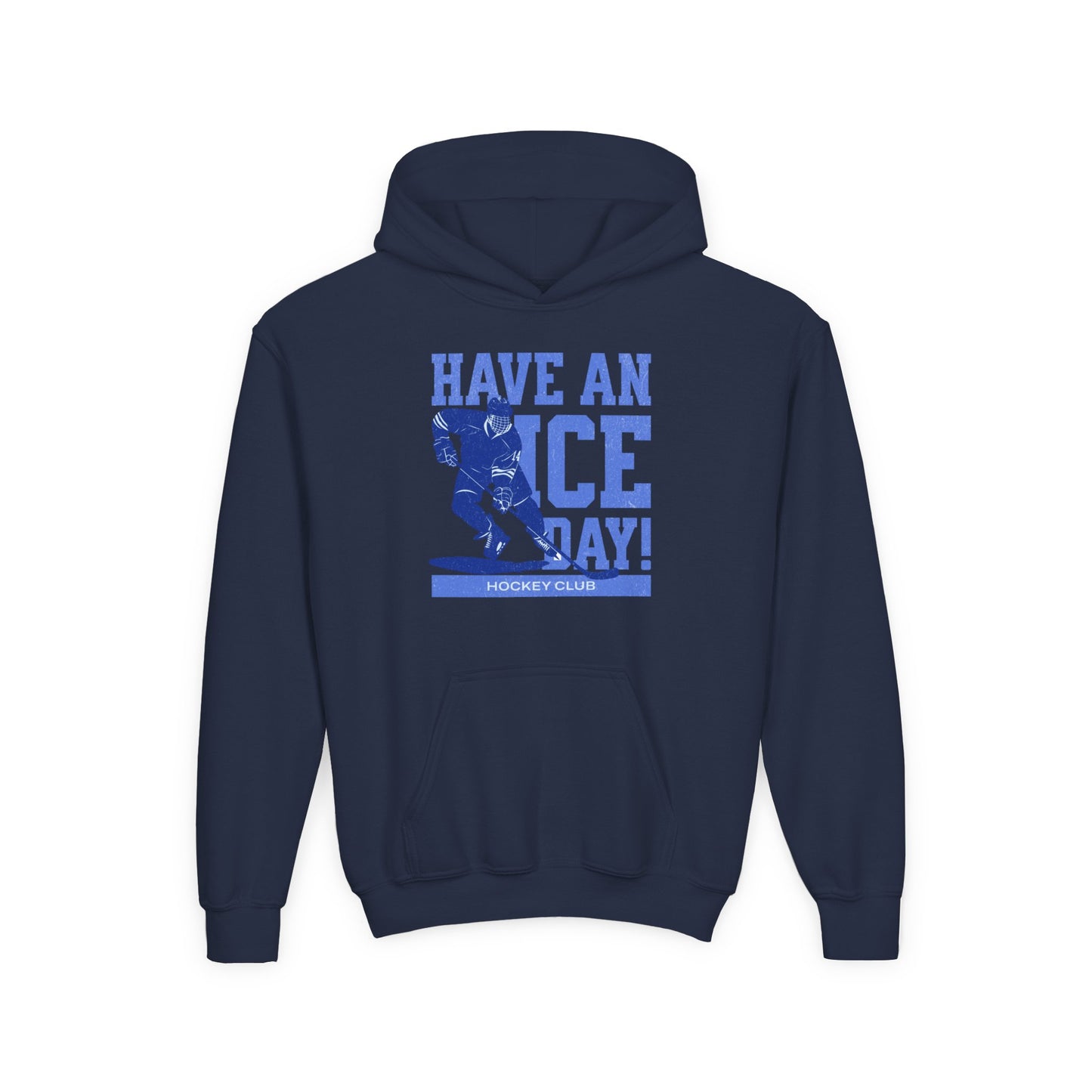 Youth Heavy Blend Hoodie - "Have an Ice Day!" Hockey Club Sweatshirt