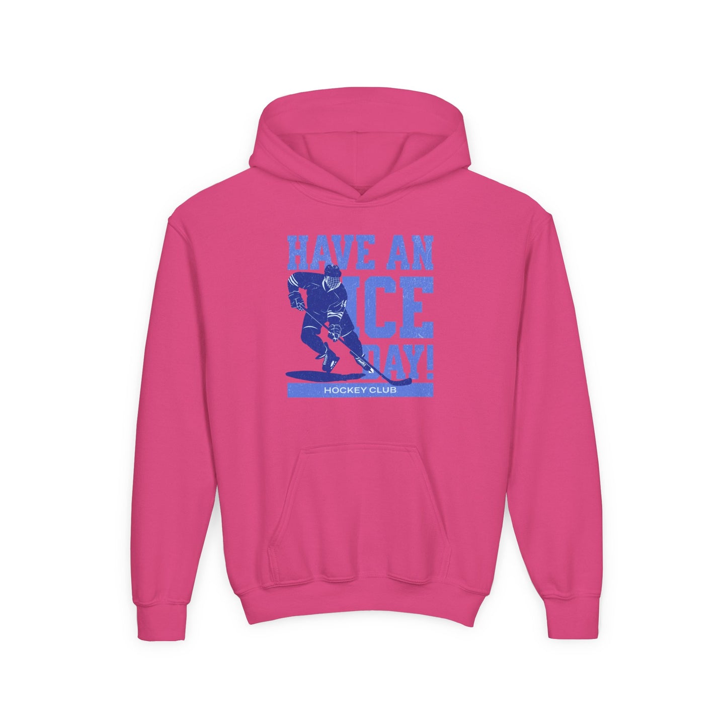 Youth Heavy Blend Hoodie - "Have an Ice Day!" Hockey Club Sweatshirt