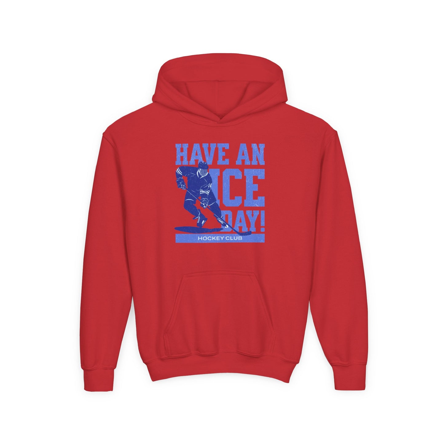 Youth Heavy Blend Hoodie - "Have an Ice Day!" Hockey Club Sweatshirt