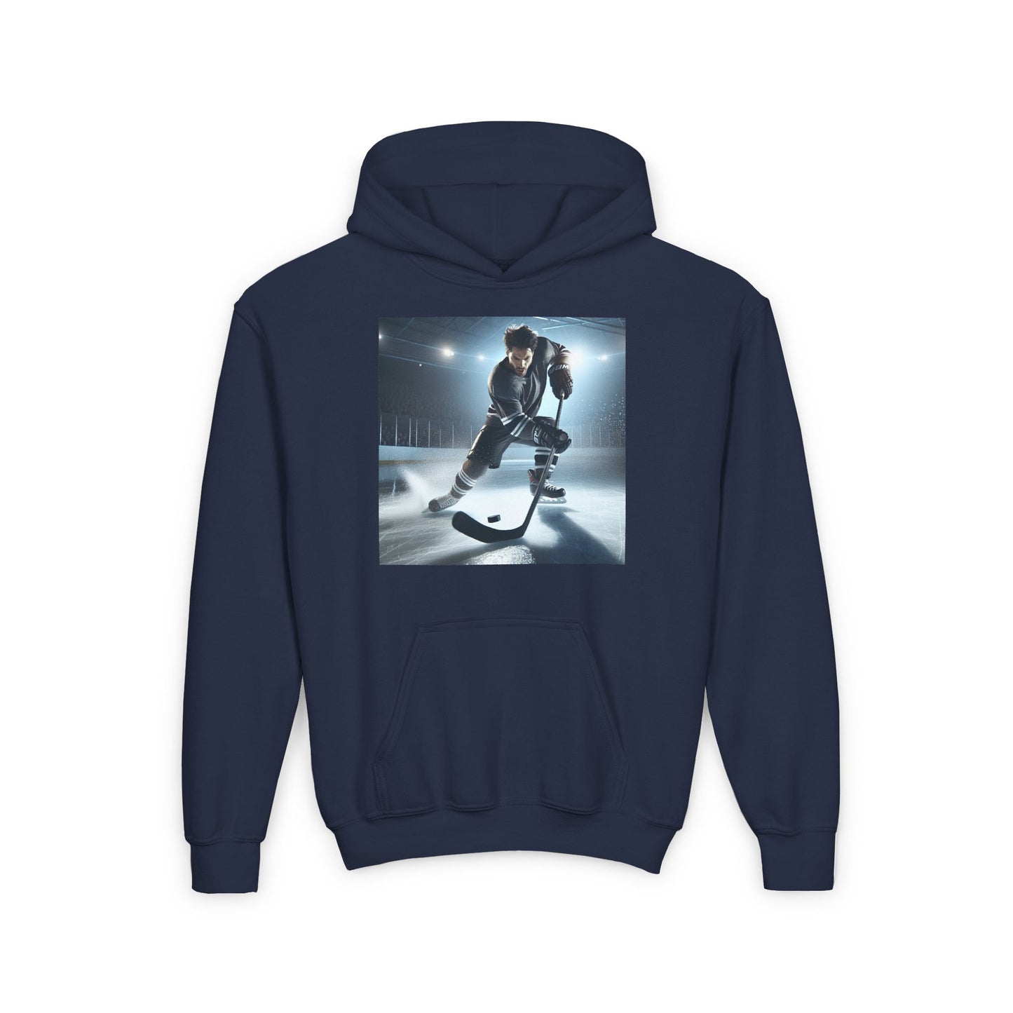 Youth Hockey Action Hooded Sweatshirt - Perfect for Sports Fans