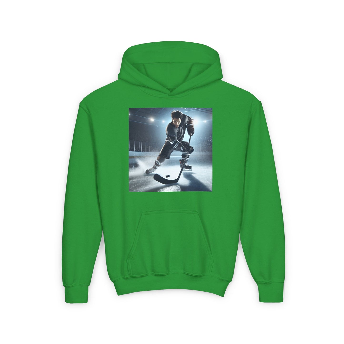 Youth Hockey Action Hooded Sweatshirt - Perfect for Sports Fans