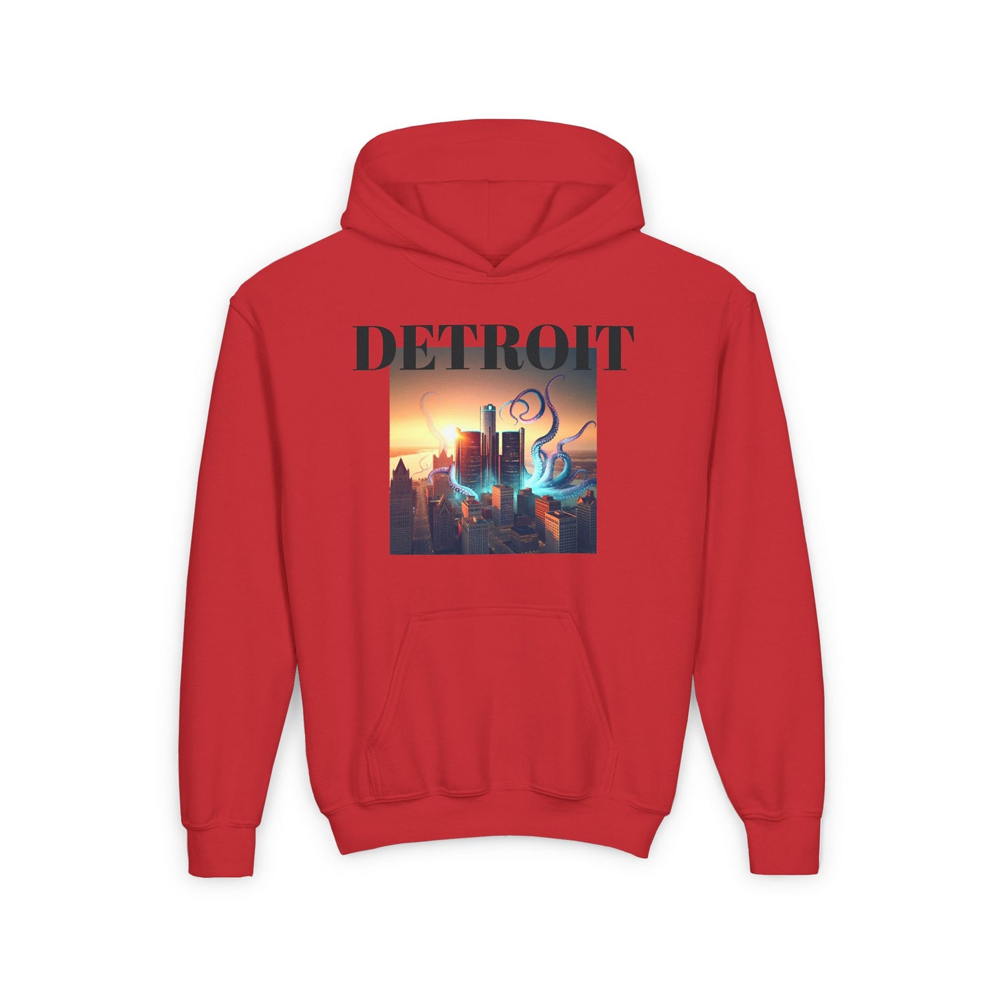 DETROIT OCTOPUS Youth Heavy Blend Hooded Sweatshirt