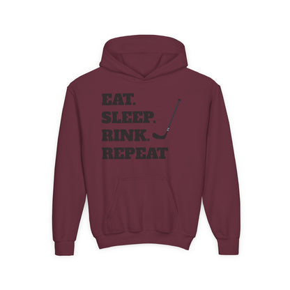 Youth Hockey Sweatshirt - Eat Sleep Rink Repeat