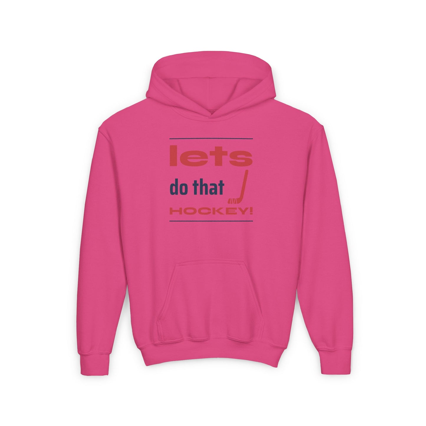 LETS DO THAT HOCKEY Youth Heavy Blend Hooded Sweatshirt