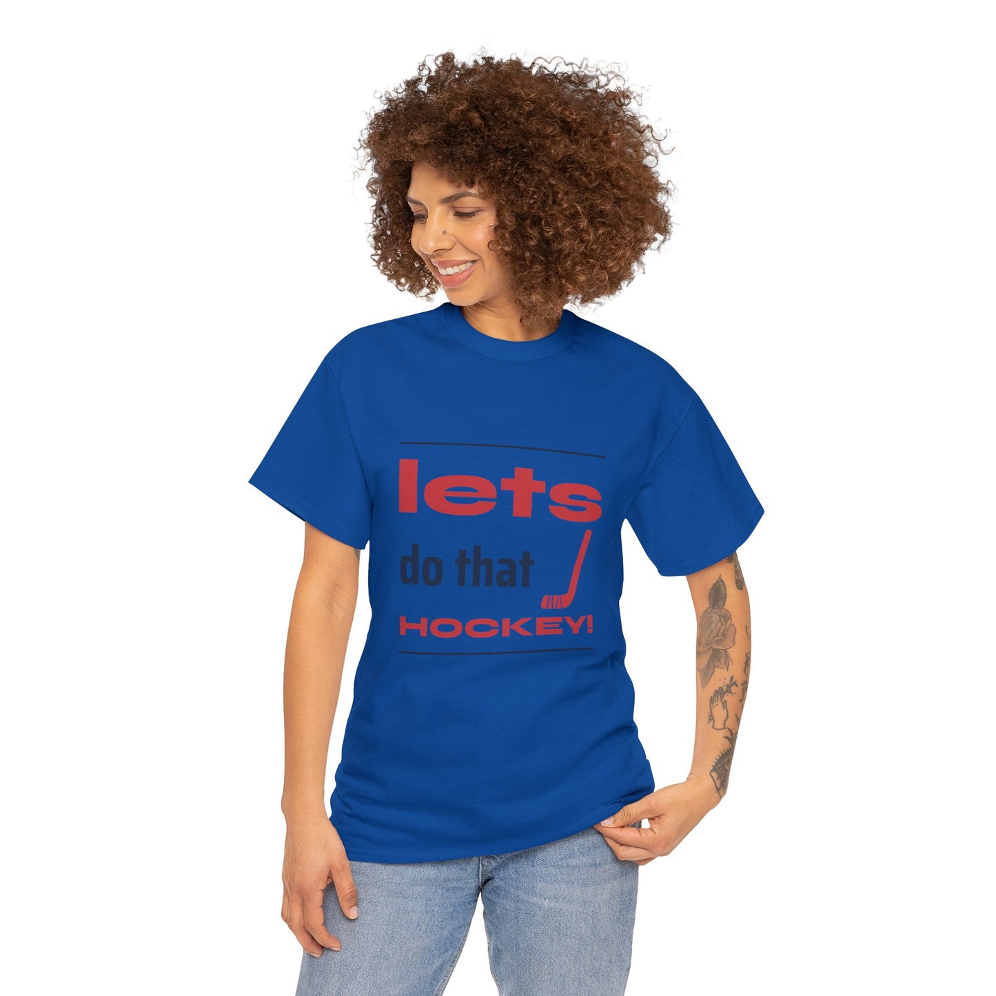 LETS DO THAT HOCKEY Unisex Heavy Cotton Tee