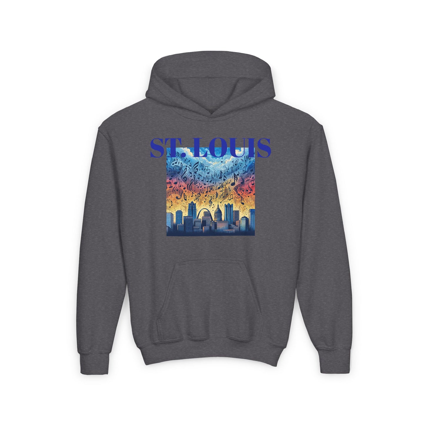ST LOUIS NOTES Youth Heavy Blend Hooded Sweatshirt