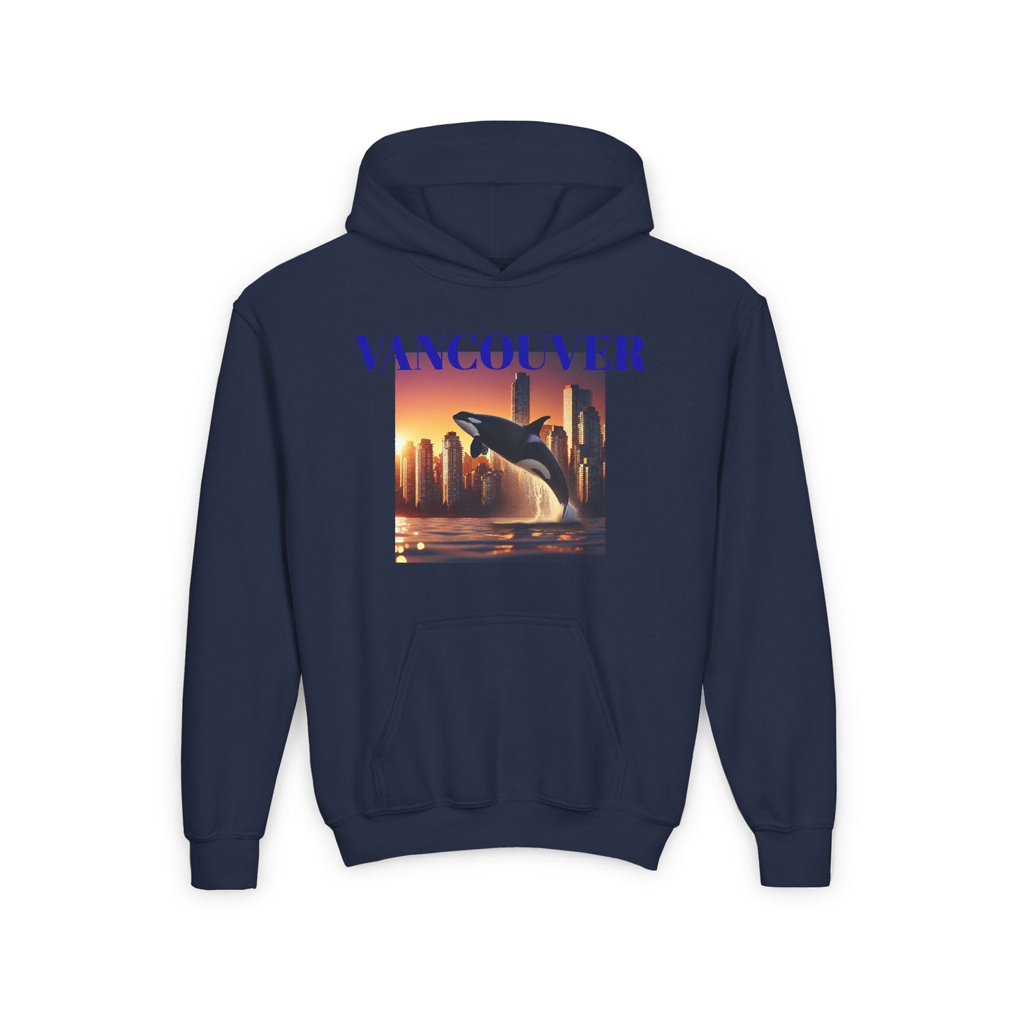 VANCOUVER Youth Hooded Sweatshirt - Retro Graphic Design for City Pride
