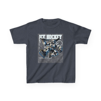 Kids Robot Ice Hockey Graphic Tee - Fun Sportswear for Young Fans