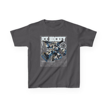 Kids Robot Ice Hockey Graphic Tee - Fun Sportswear for Young Fans