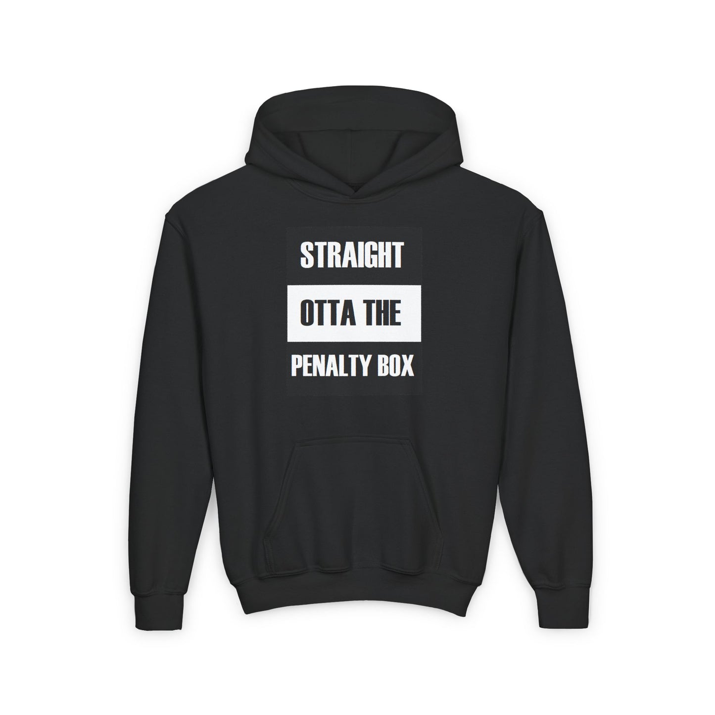 Youth Hooded Sweatshirt - "Straight Outta The Penalty Box" - Perfect for Sports Enthusiasts