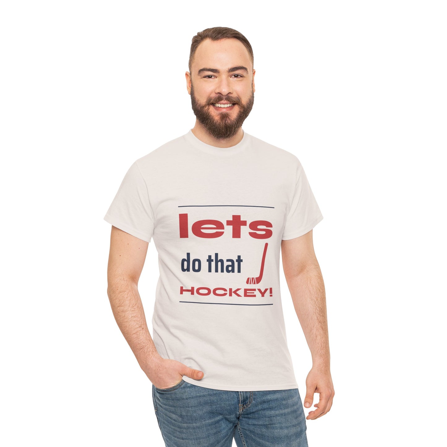 LETS DO THAT HOCKEY Unisex Heavy Cotton Tee