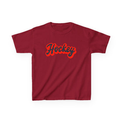 Kids Hockey Heavy Cotton Tee - Perfect for Young Fans!