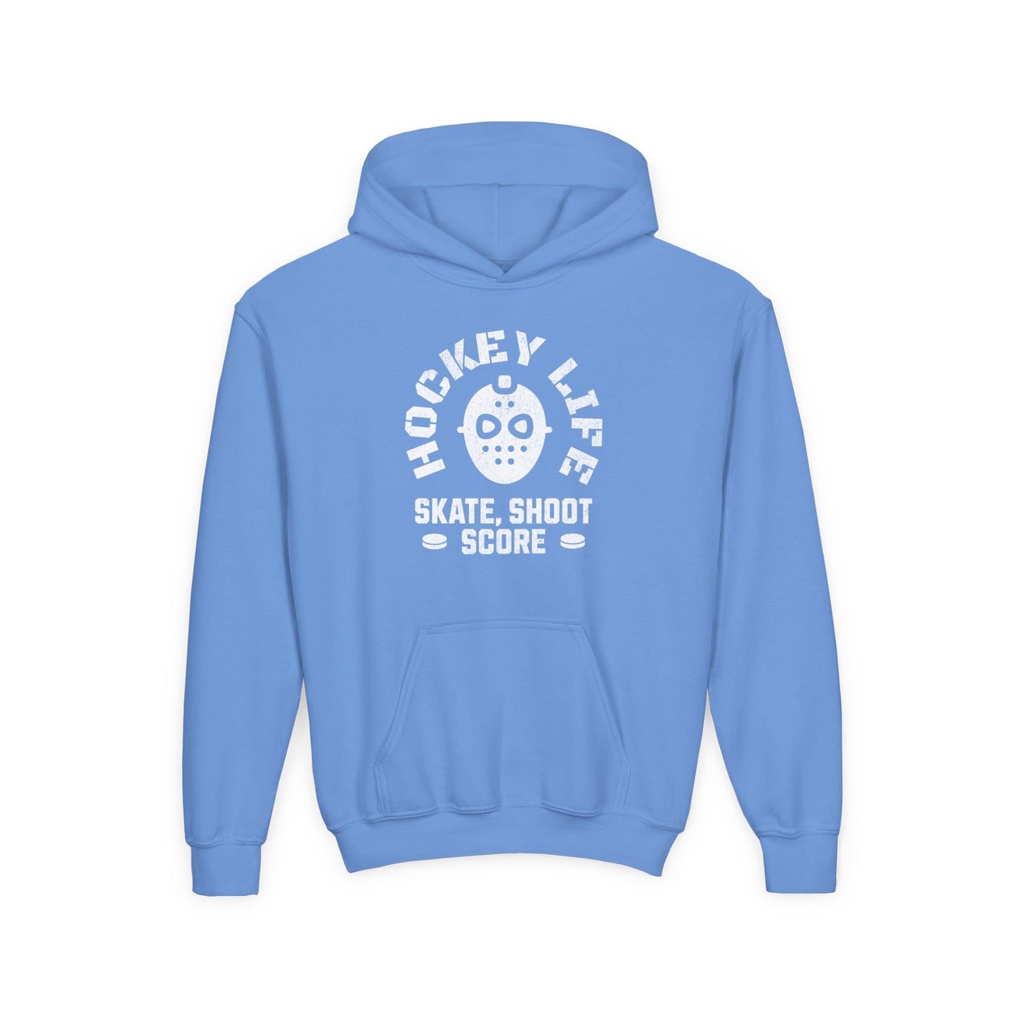 Youth Hockey Life Hoodie - Skate, Shoot, Score