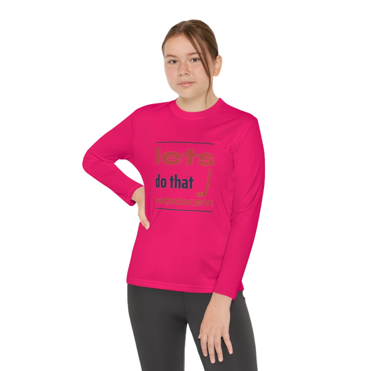 LETS DO THAT HOCKEY Youth Long Sleeve Competitor Tee