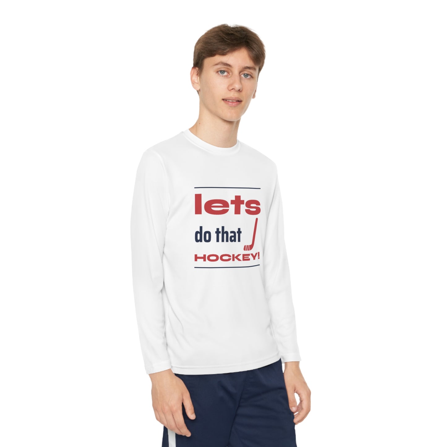 LETS DO THAT HOCKEY Youth Long Sleeve Competitor Tee