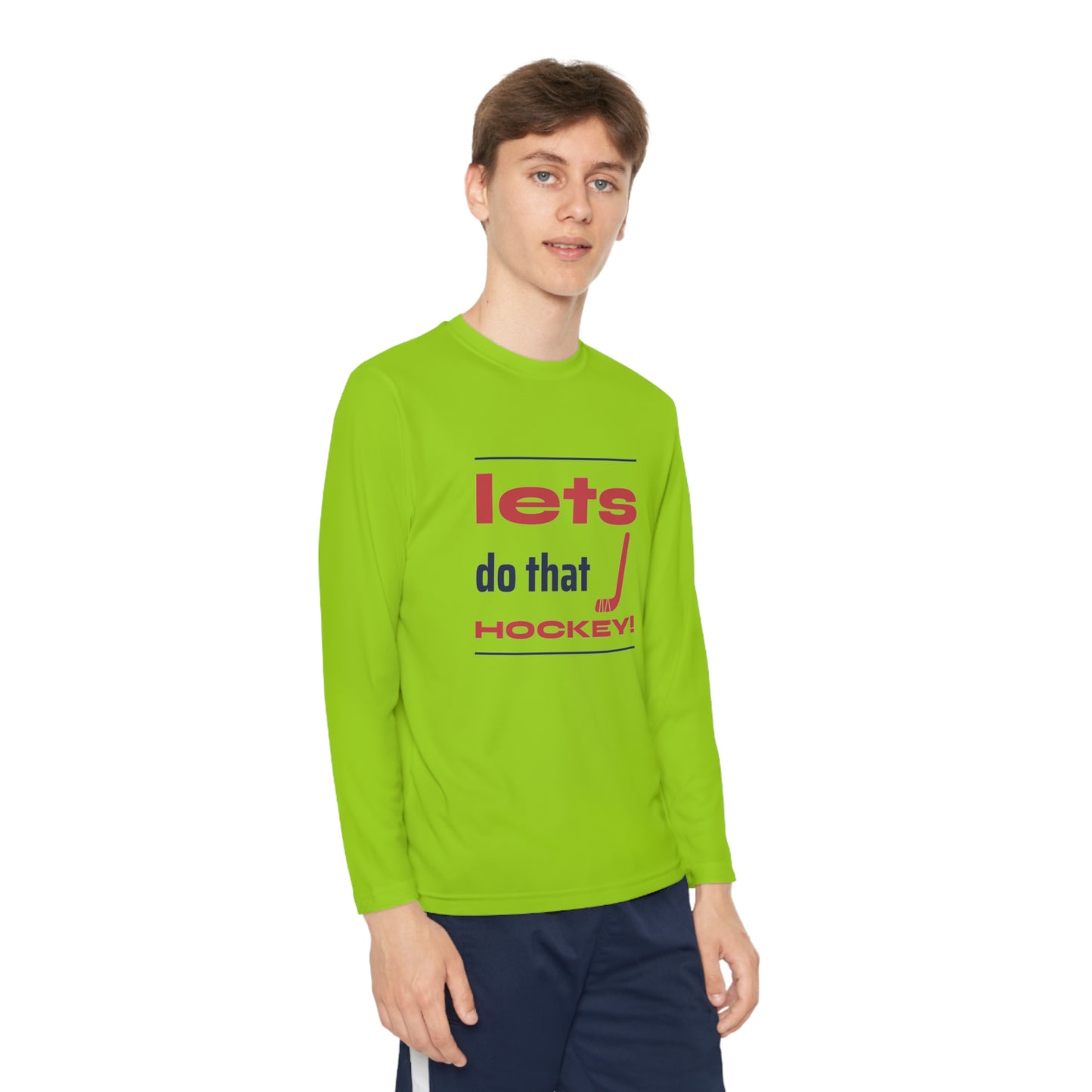 LETS DO THAT HOCKEY Youth Long Sleeve Competitor Tee