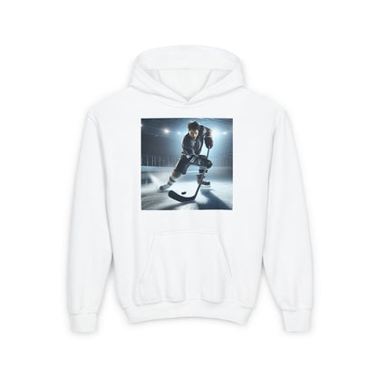 Youth Hockey Action Hooded Sweatshirt - Perfect for Sports Fans