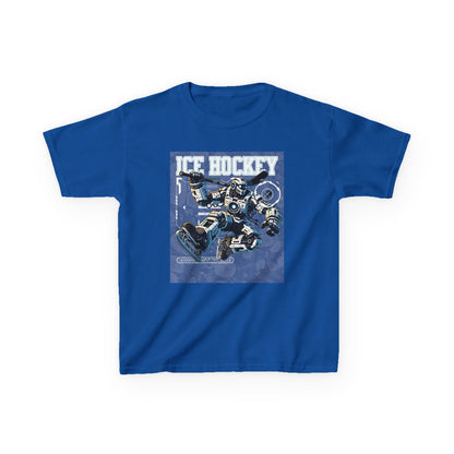 Kids Robot Ice Hockey Graphic Tee - Fun Sportswear for Young Fans
