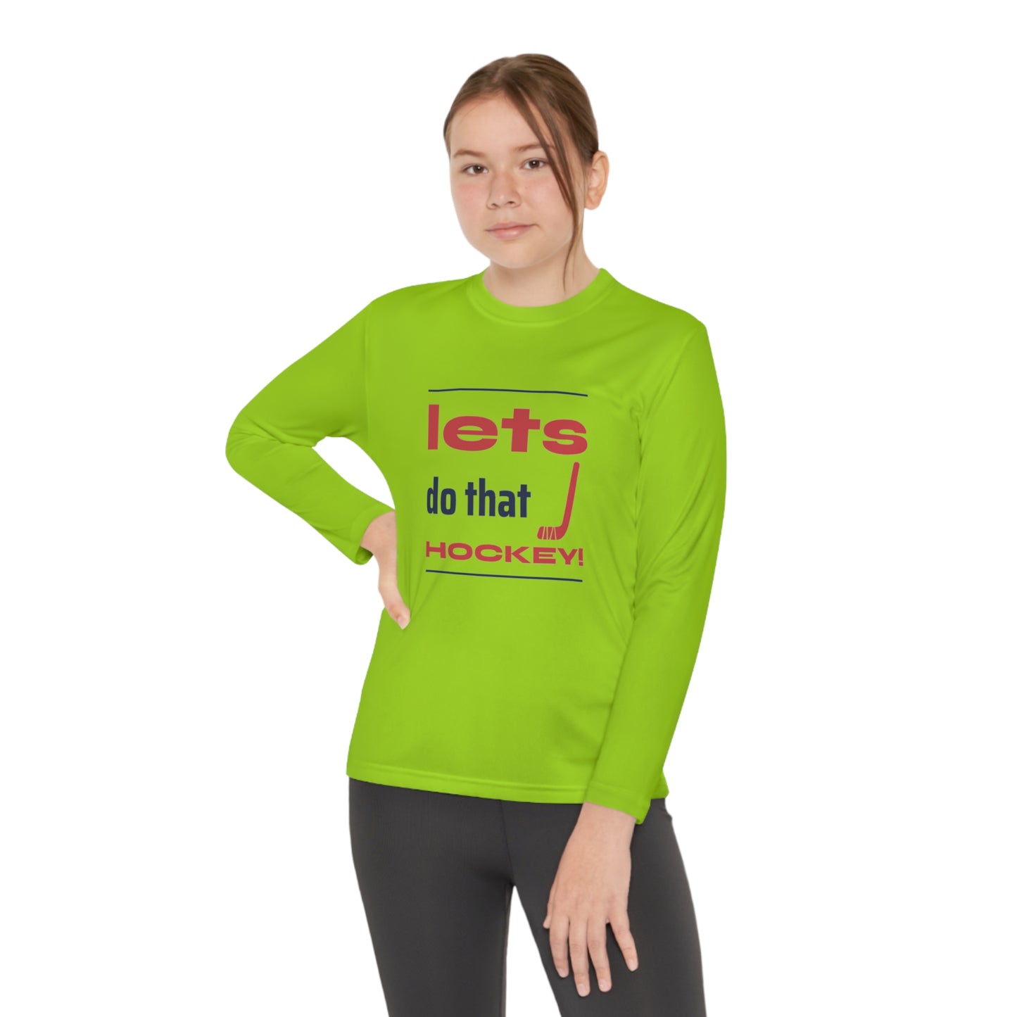 LETS DO THAT HOCKEY Youth Long Sleeve Competitor Tee