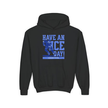 Youth Heavy Blend Hoodie - "Have an Ice Day!" Hockey Club Sweatshirt