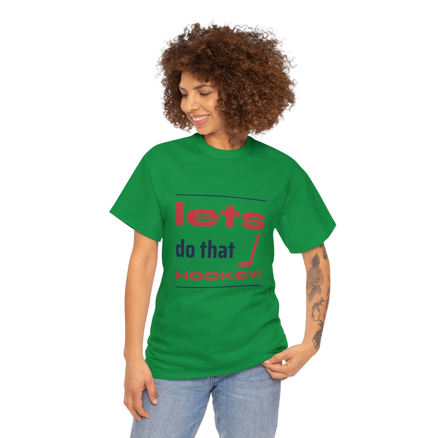 LETS DO THAT HOCKEY Unisex Heavy Cotton Tee