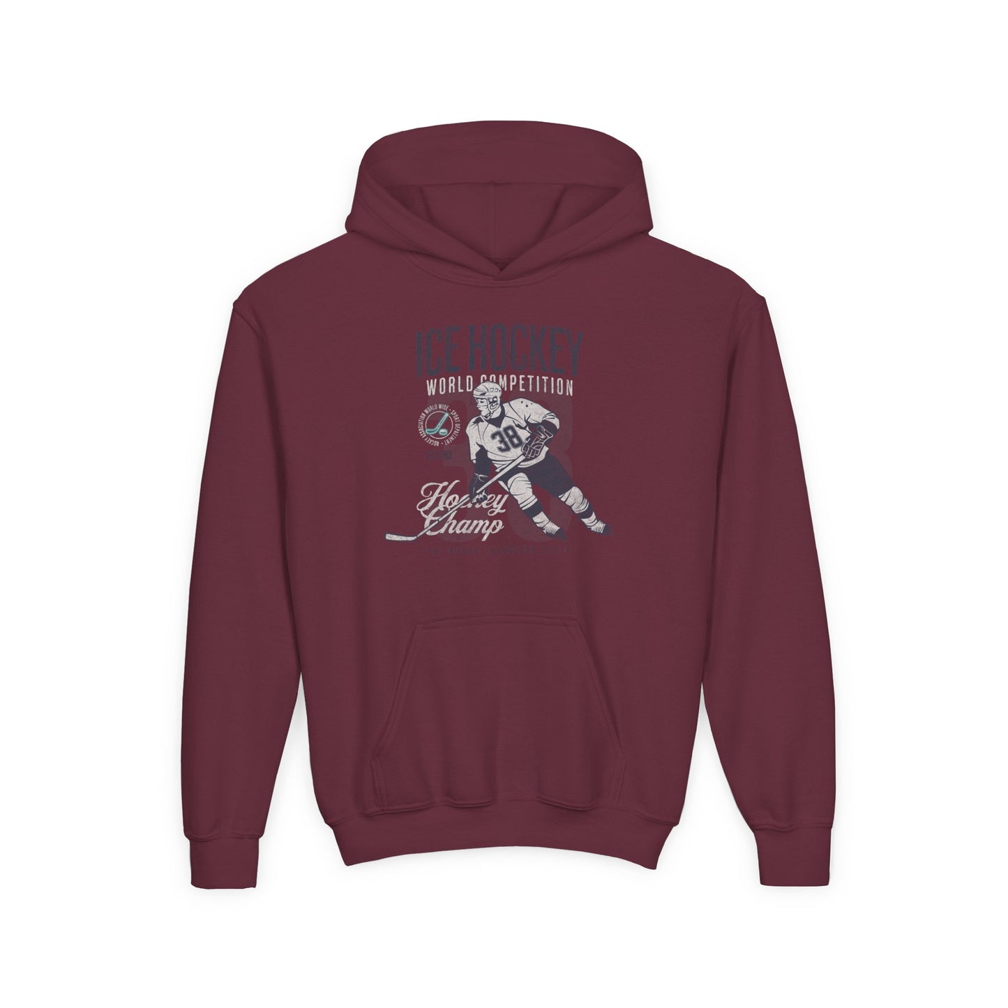 Youth Ice Hockey Hooded Sweatshirt - Perfect for Young Athletes