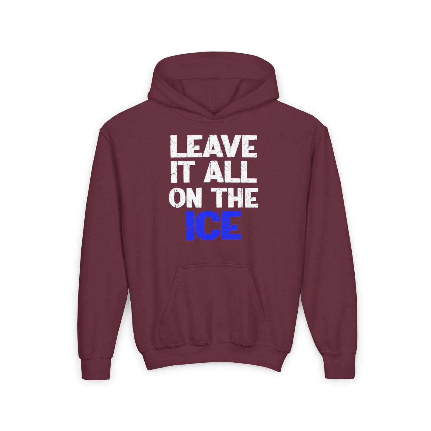 LEAVE IT ALL ON THE ICE - Youth Heavy Blend Hoodie