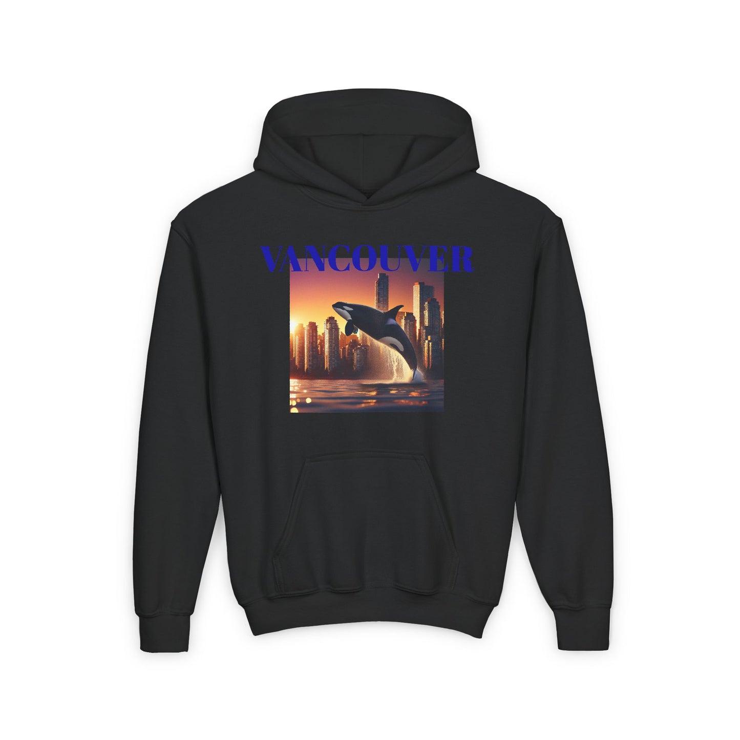 VANCOUVER Youth Hooded Sweatshirt - Retro Graphic Design for City Pride