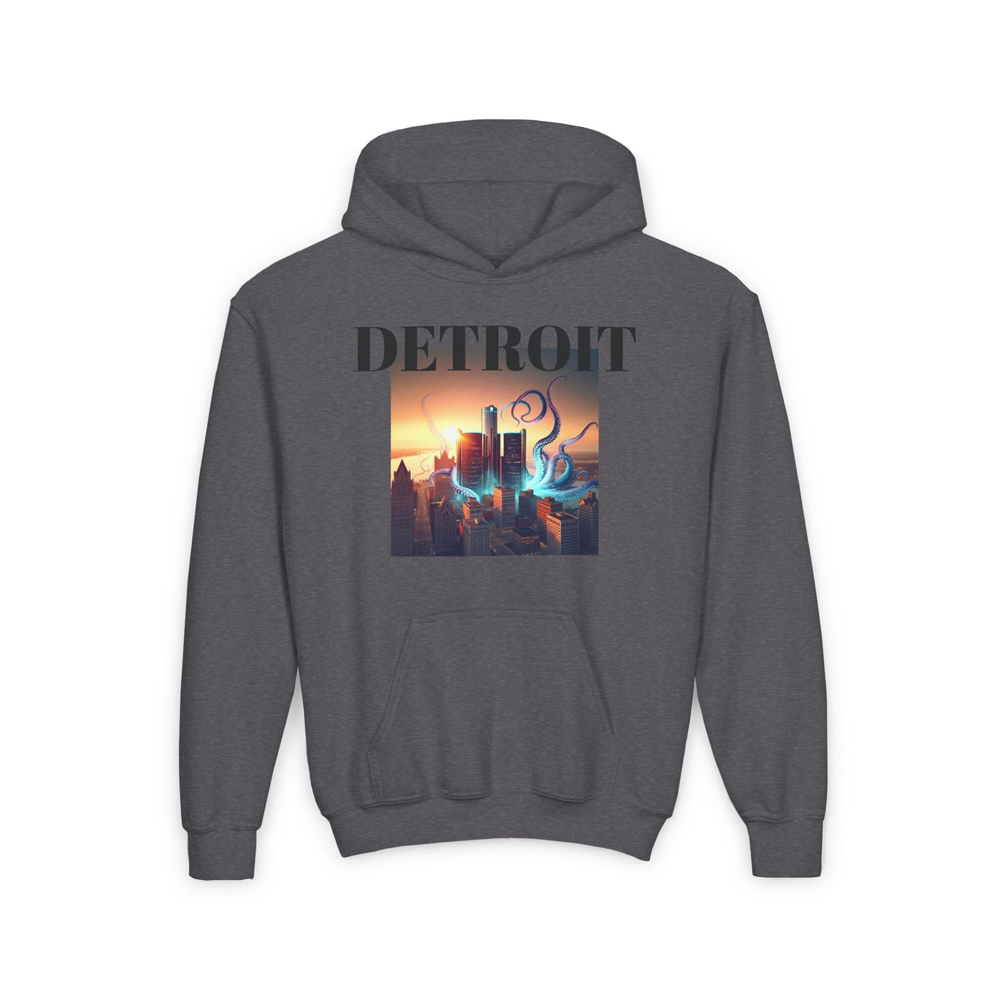 DETROIT OCTOPUS Youth Heavy Blend Hooded Sweatshirt