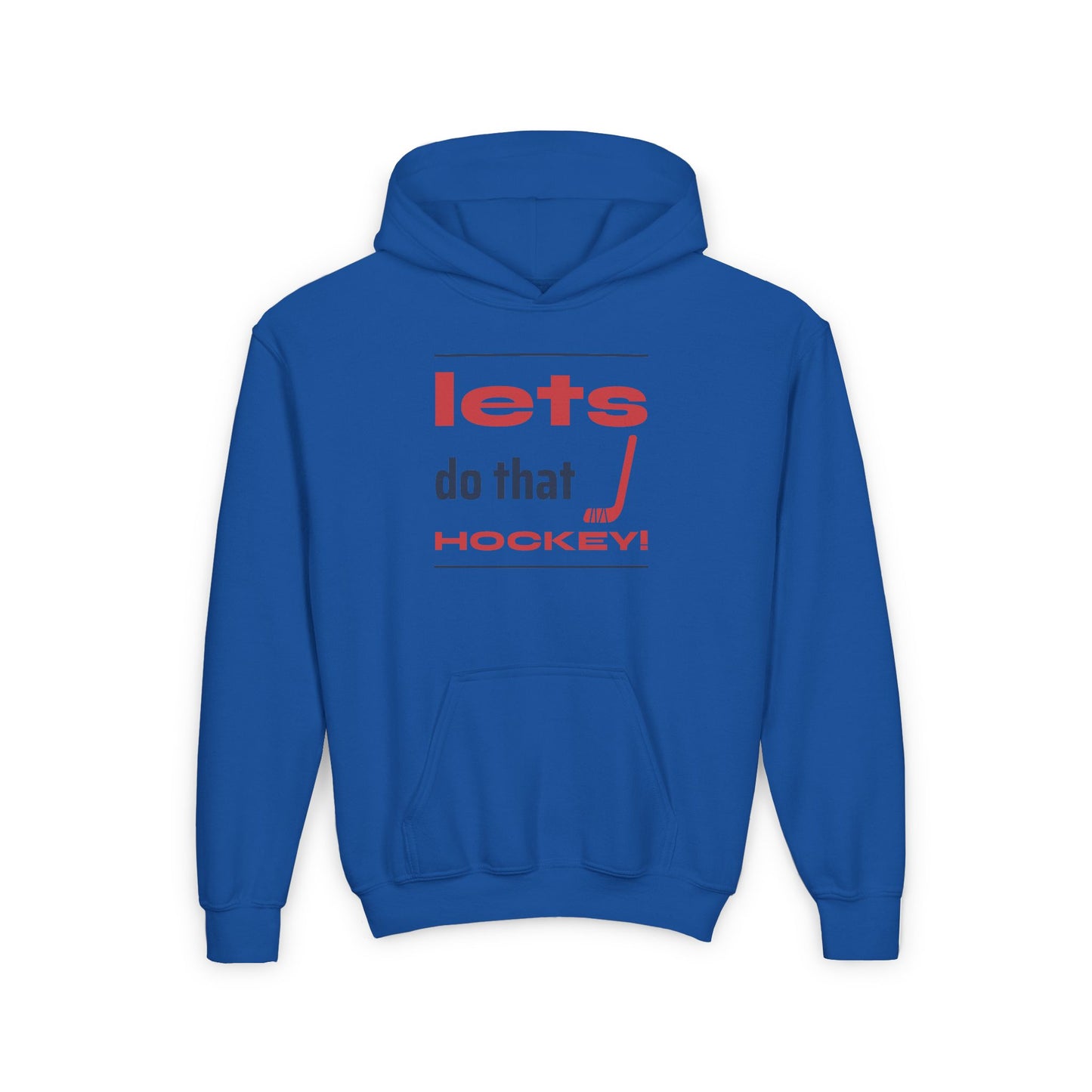 LETS DO THAT HOCKEY Youth Heavy Blend Hooded Sweatshirt