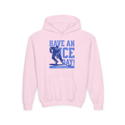 Youth Heavy Blend Hoodie - "Have an Ice Day!" Hockey Club Sweatshirt
