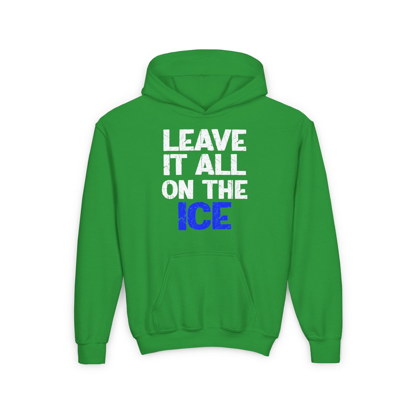 LEAVE IT ALL ON THE ICE - Youth Heavy Blend Hoodie