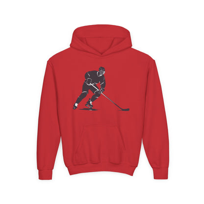 Youth Hockey Player Heavy Blend Hoodie - Perfect for Young Athletes