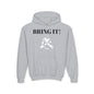 GOALIE Youth Hooded Sweatshirt - 'BRING IT!' Motivational Design