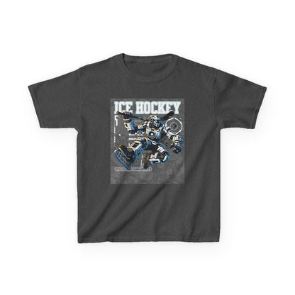 Kids Robot Ice Hockey Graphic Tee - Fun Sportswear for Young Fans