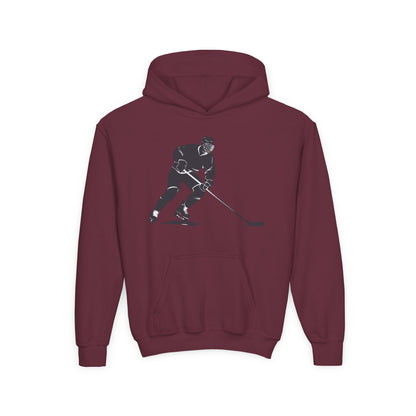 Youth Hockey Player Heavy Blend Hoodie - Perfect for Young Athletes