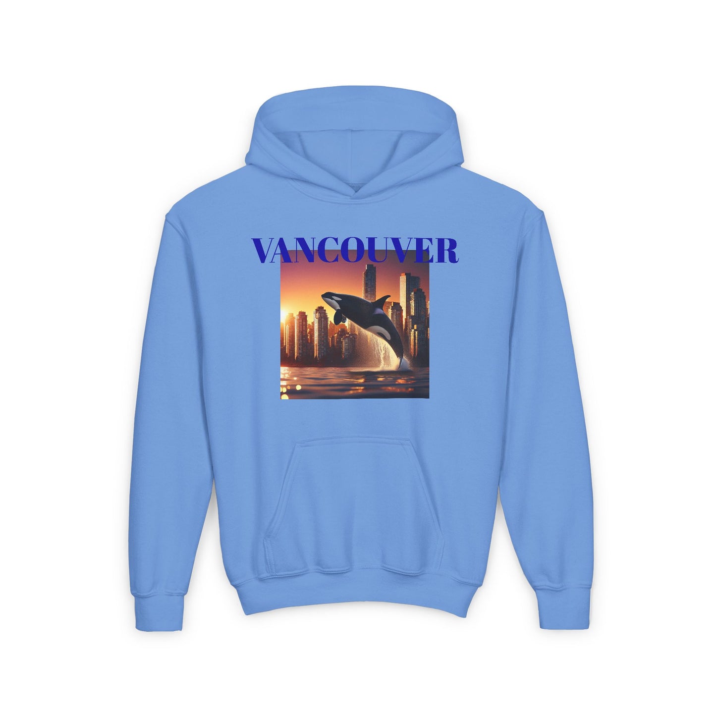 VANCOUVER Youth Hooded Sweatshirt - Retro Graphic Design for City Pride