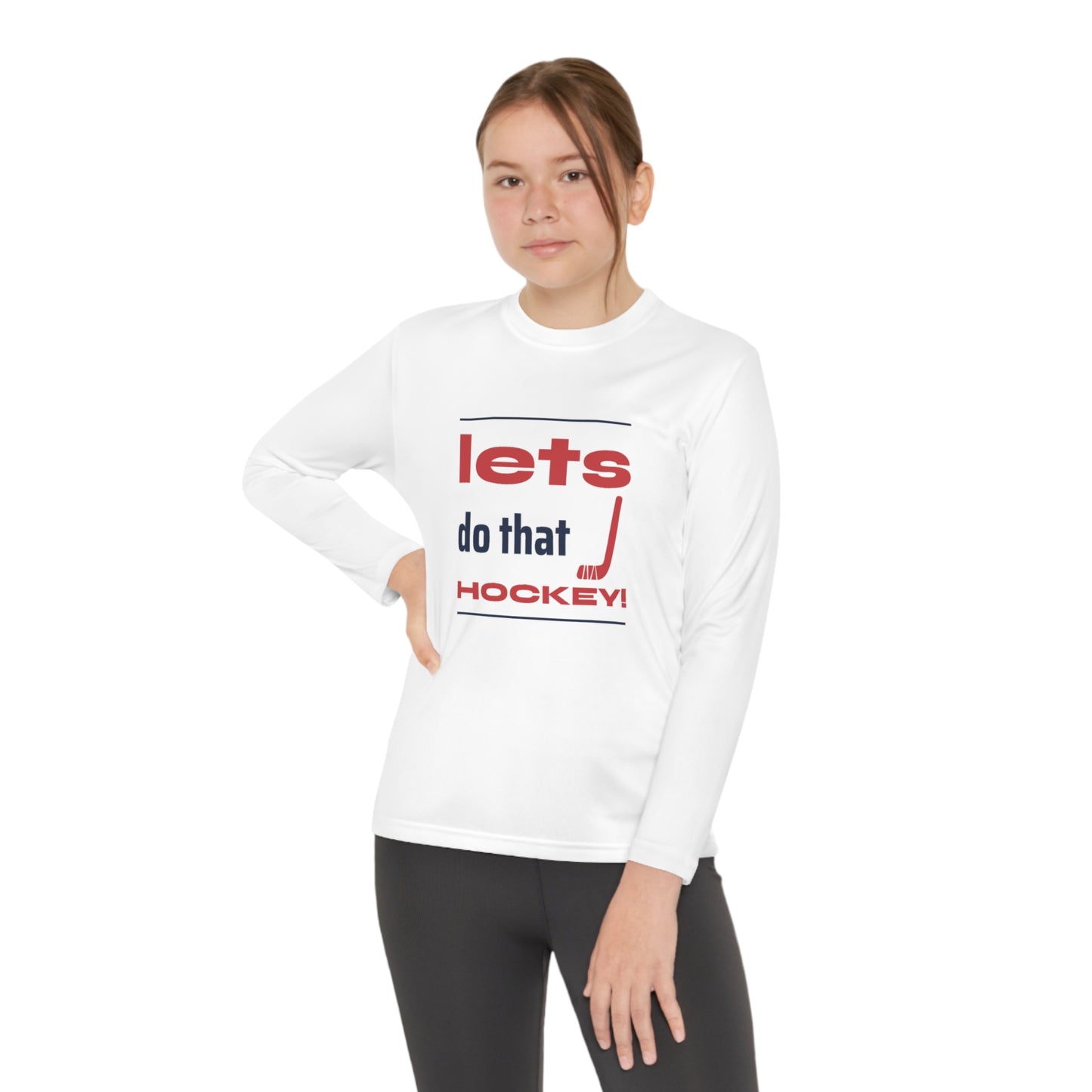 LETS DO THAT HOCKEY Youth Long Sleeve Competitor Tee