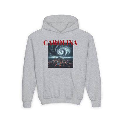 CAROLINA Youth Hooded Sweatshirt - Retro Graphic Design for City Pride