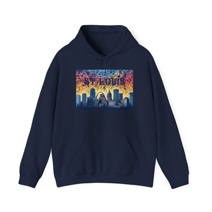 ST LOUIS ADULT Graphic Hoodie - Unisex Heavy Blend™ - CITY SERIES
