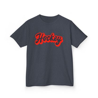 Kids Hockey Heavy Cotton Tee - Perfect for Young Fans!