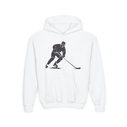 Youth Hockey Player Heavy Blend Hoodie - Perfect for Young Athletes
