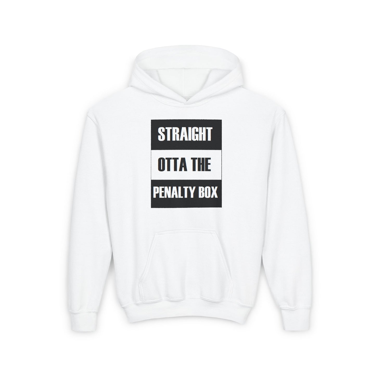 Youth Hooded Sweatshirt - "Straight Outta The Penalty Box" - Perfect for Sports Enthusiasts