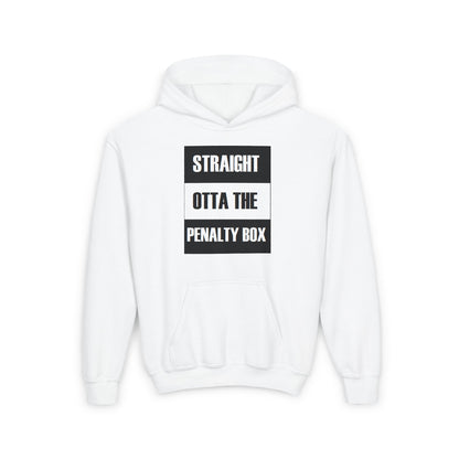 Youth Hooded Sweatshirt - "Straight Outta The Penalty Box" - Perfect for Sports Enthusiasts